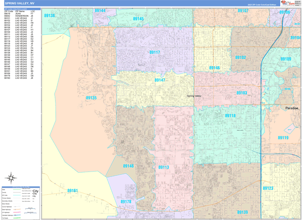 Spring Valley Wall Map